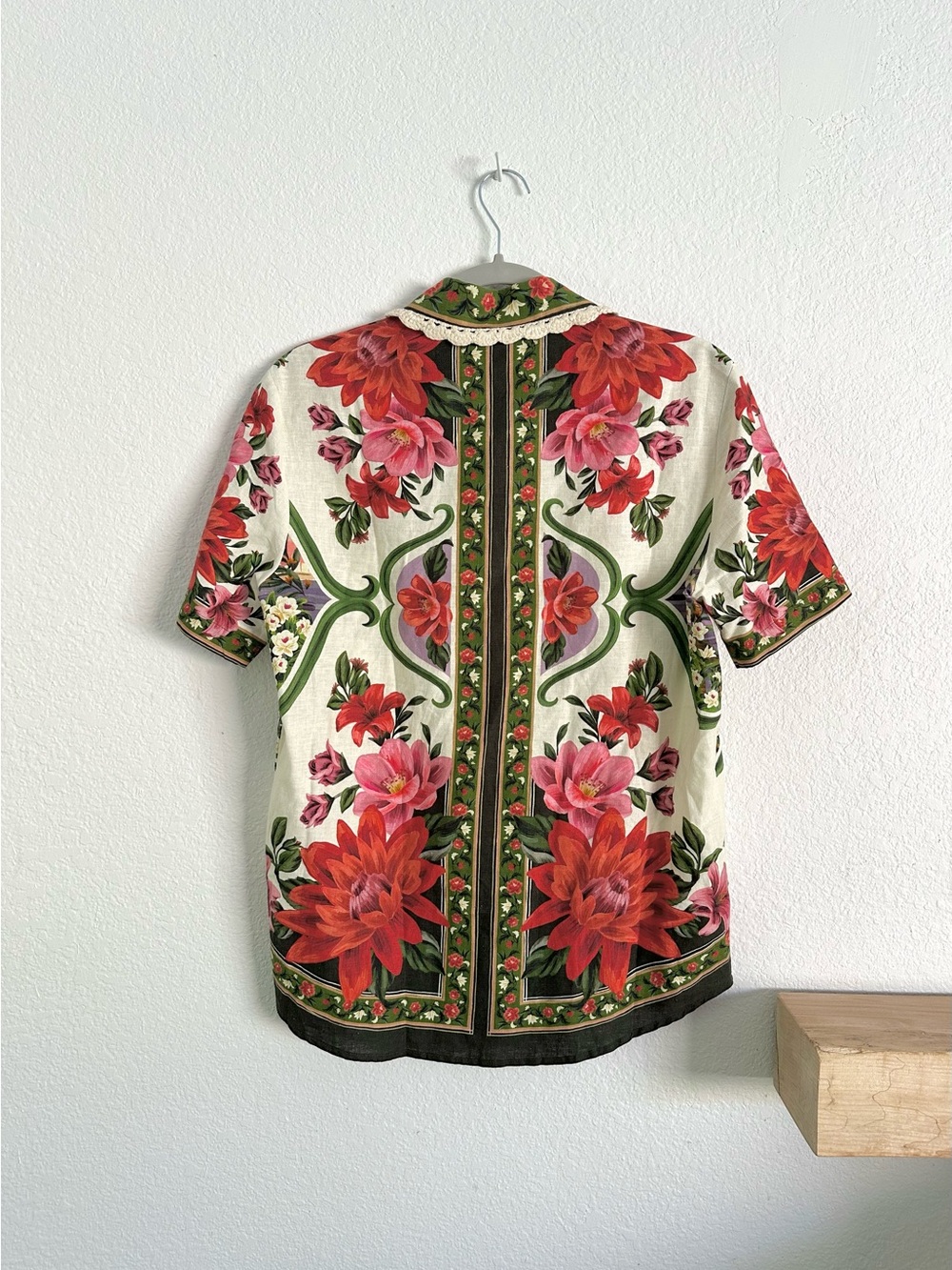 Farm Rio Wonder Rio Crochet Buttondown Shirt - Picture 2 of 6